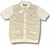 View Item Original Penguin Abbott Pederson Button Through Knit Polo Caridgan Beige